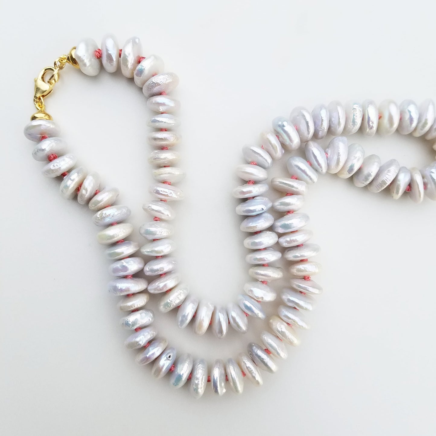 Gold Vintage Shell Fresh Water Pearl Necklace