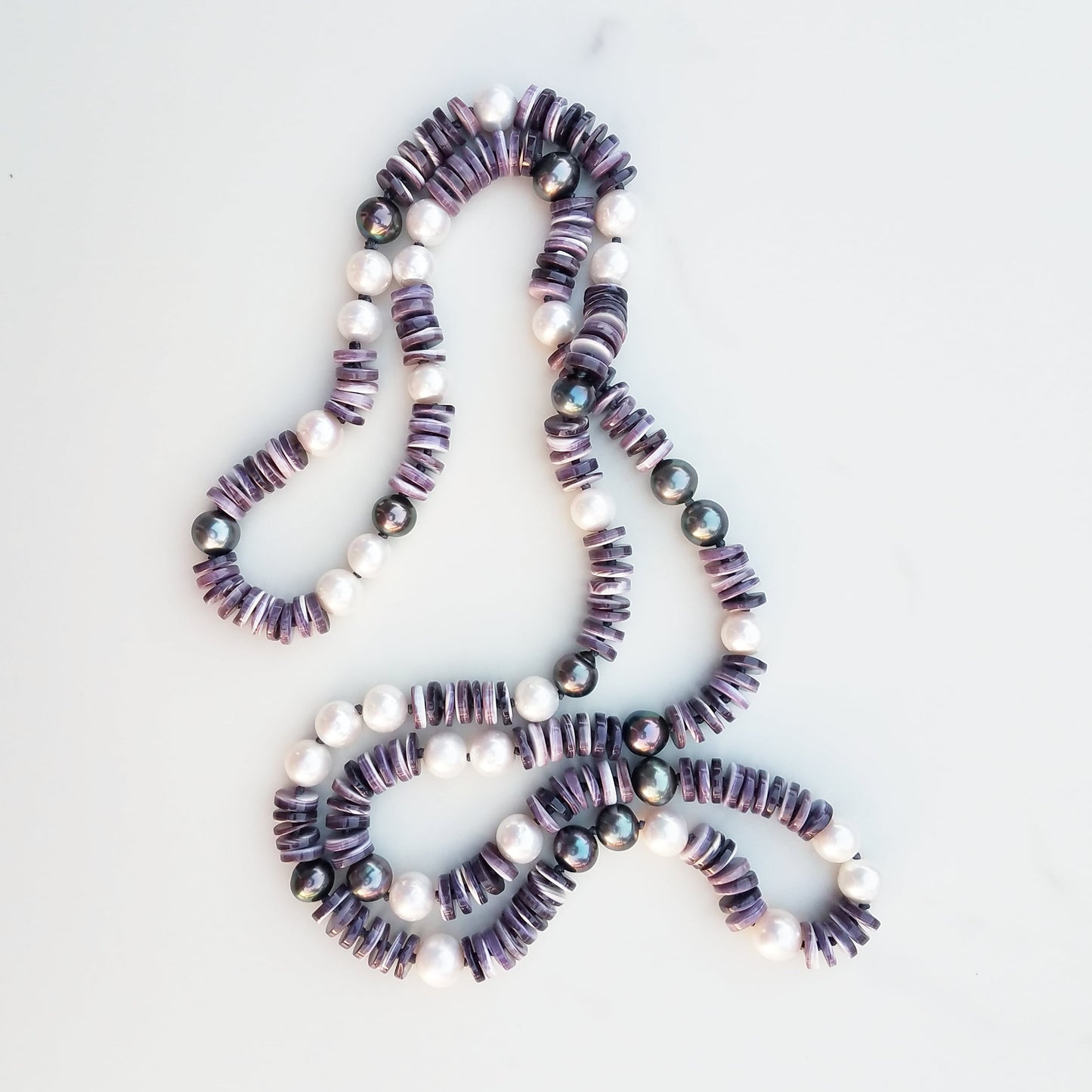 Tahitian & Fresh Water Pearls with Shell Helix