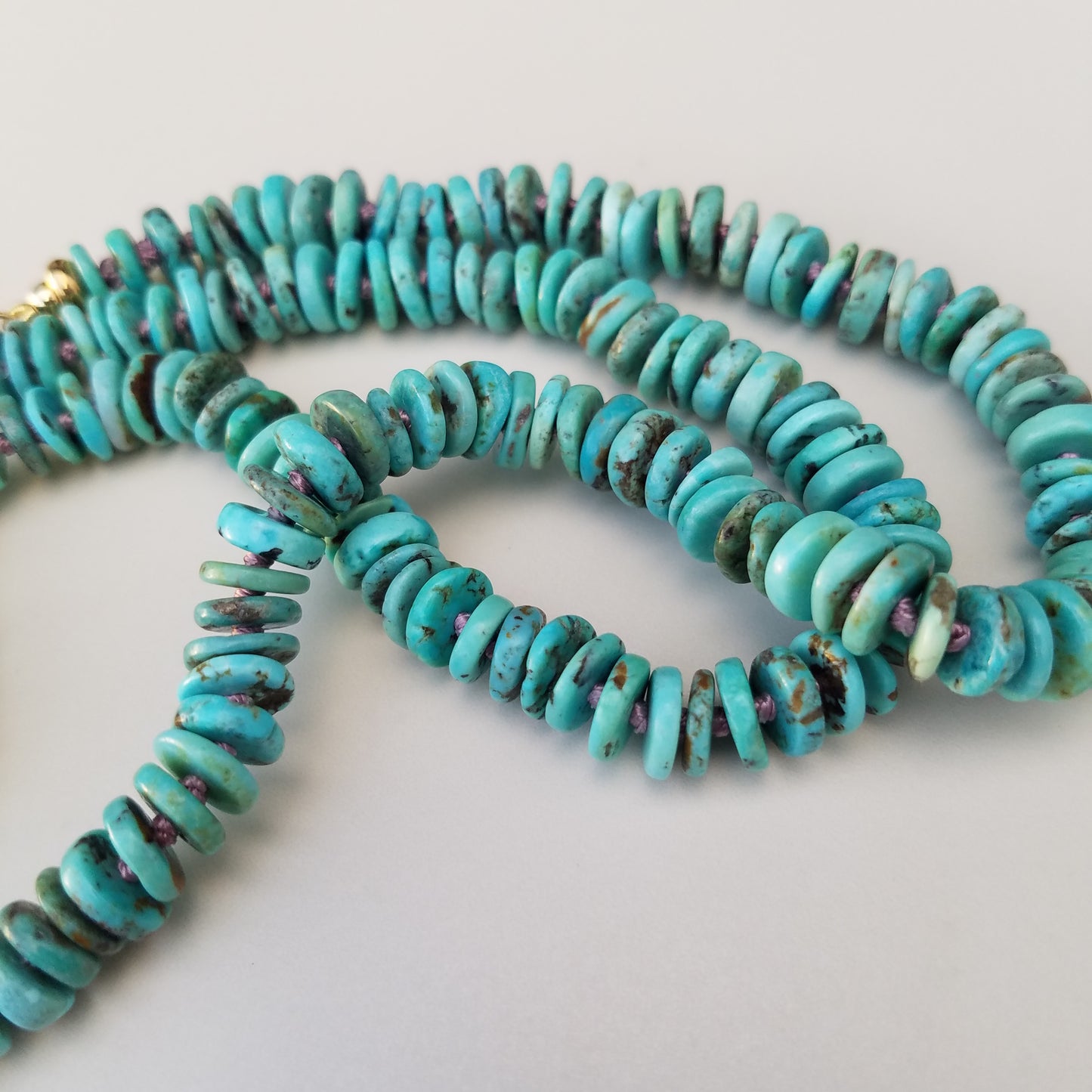 Gold Vintage Shell Turquoise Necklace