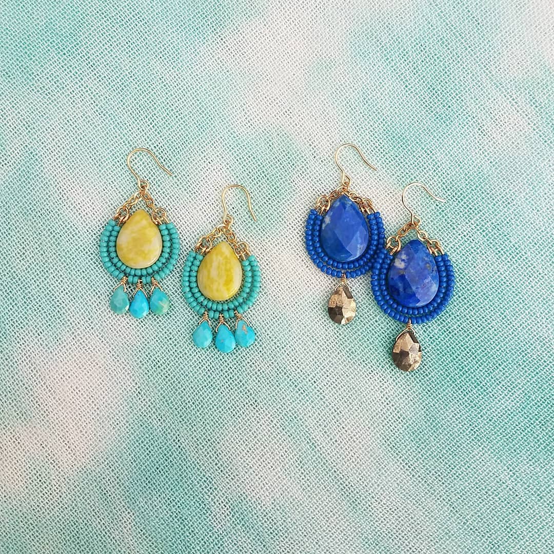 Jasper & Turquoise Island Wear Earrings