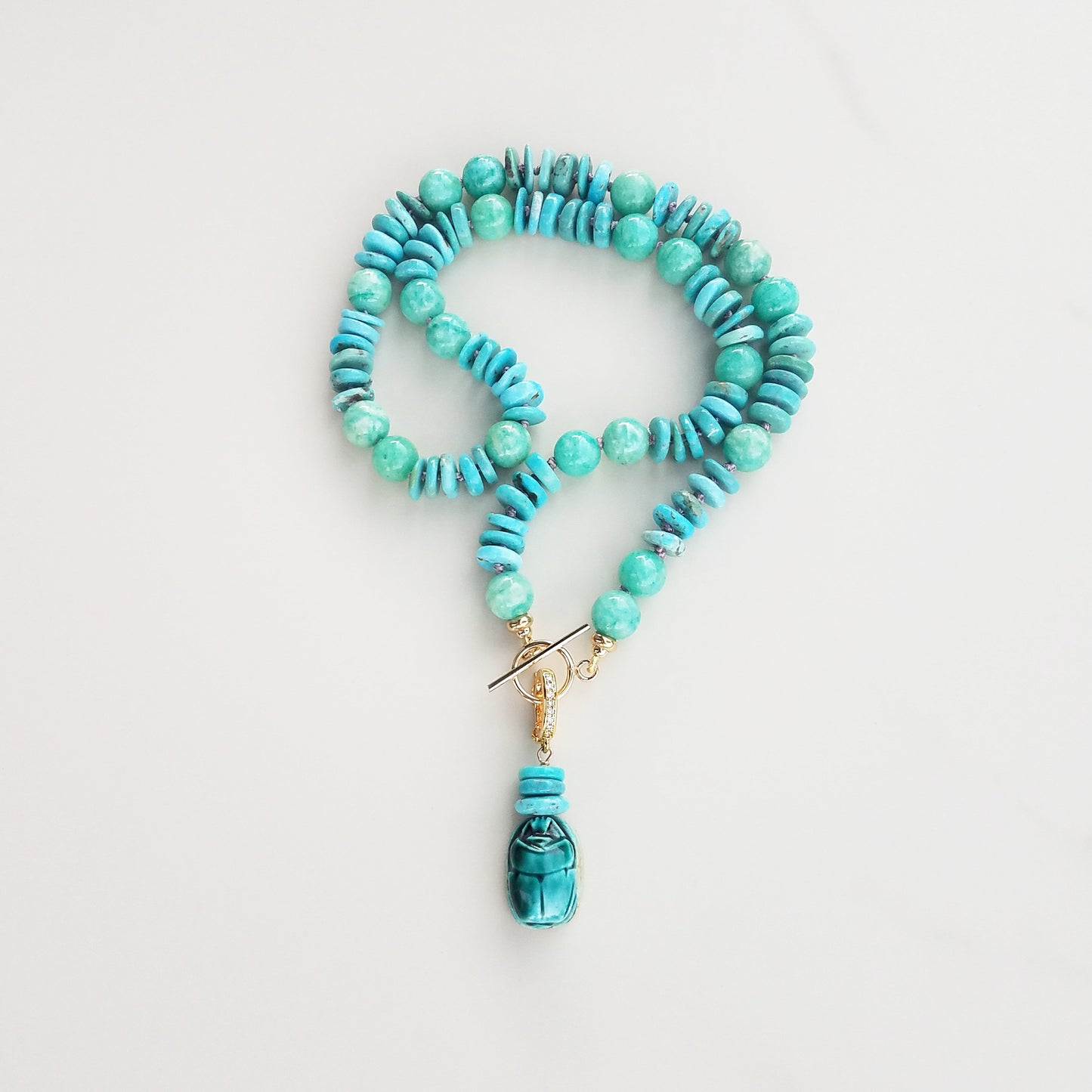 Scarab & Turquoise Charm