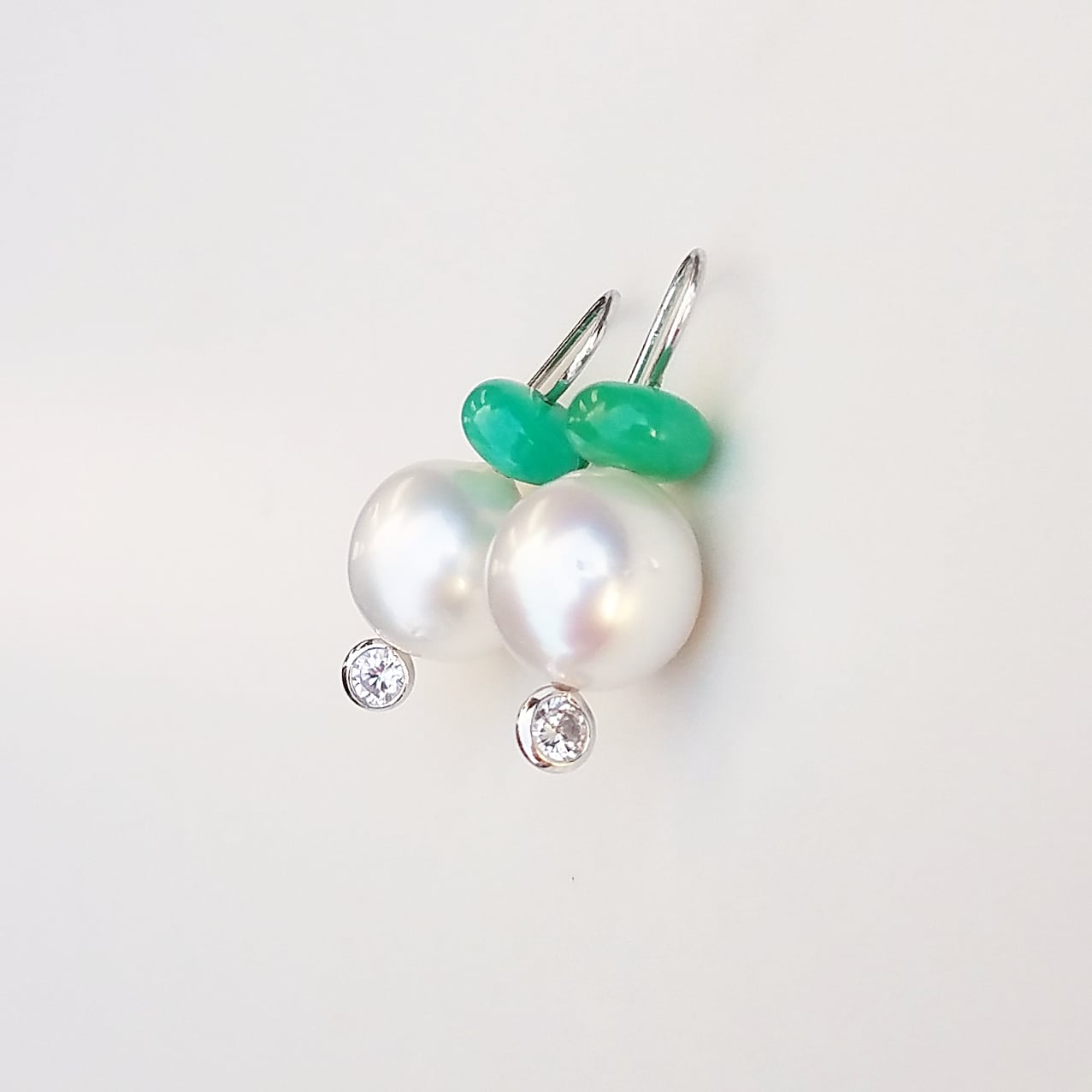 Australian Pearl Chrysoprase Earrings