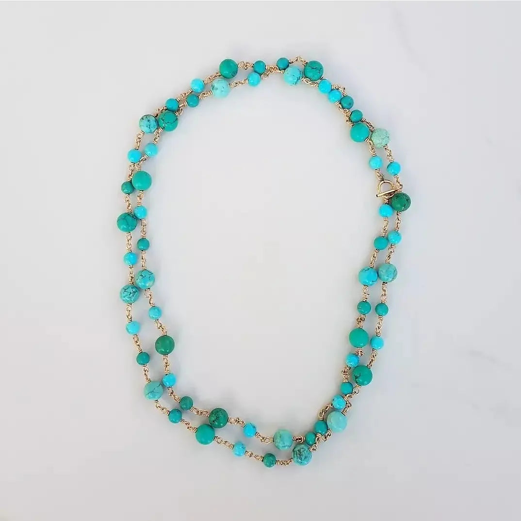 Turquoise Tassel Necklace