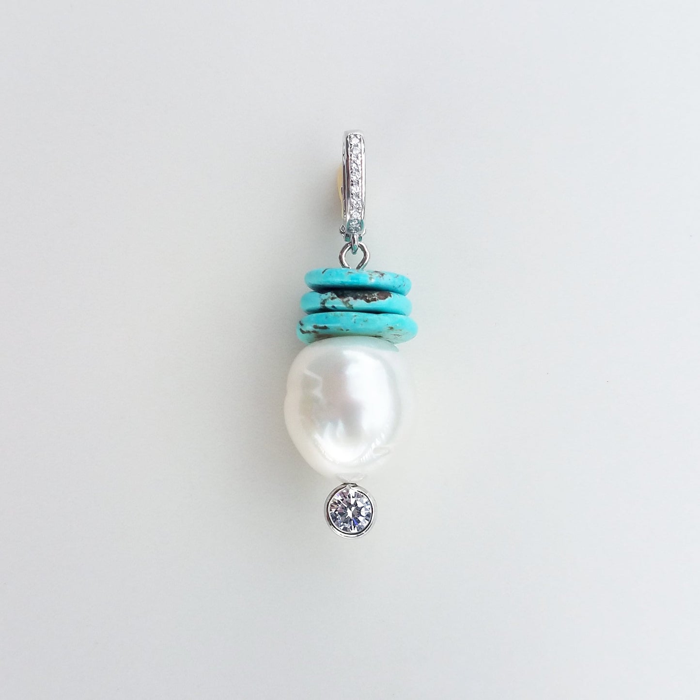 Australian Pearl & Turquoise Charm