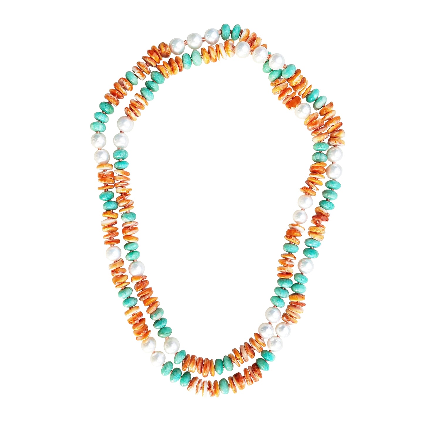 Amazonite, Shell, & Pearl Necklace