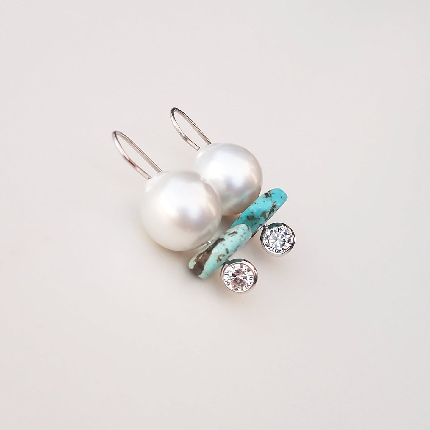 Australian Pearl Turquoise Earrings