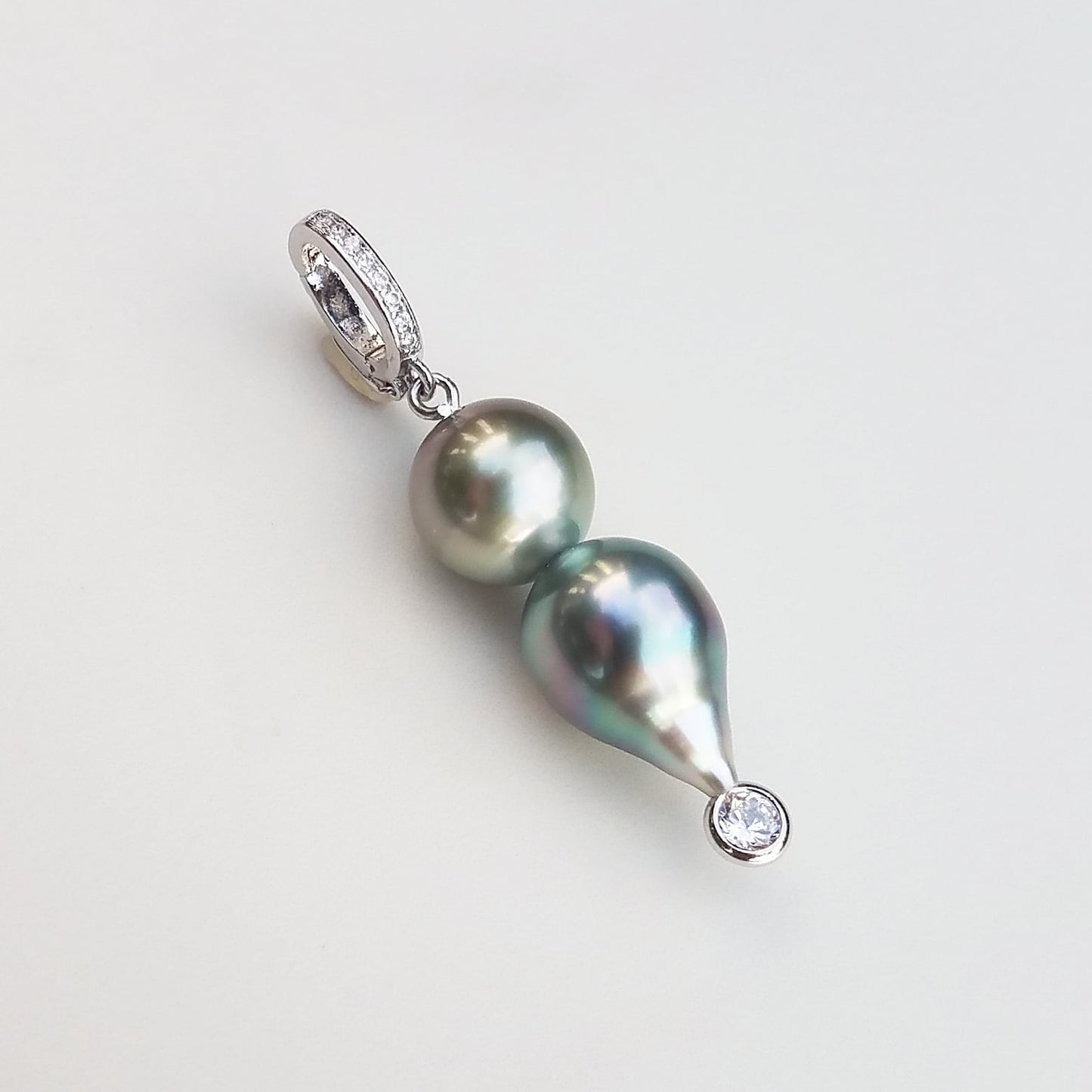 Double Tahitian Pearl Charm
