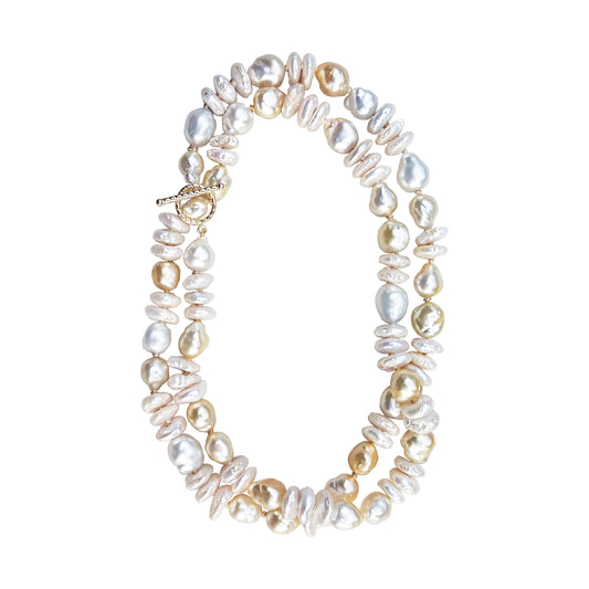 Fresh Water & South Sea Pearl Helix Necklace