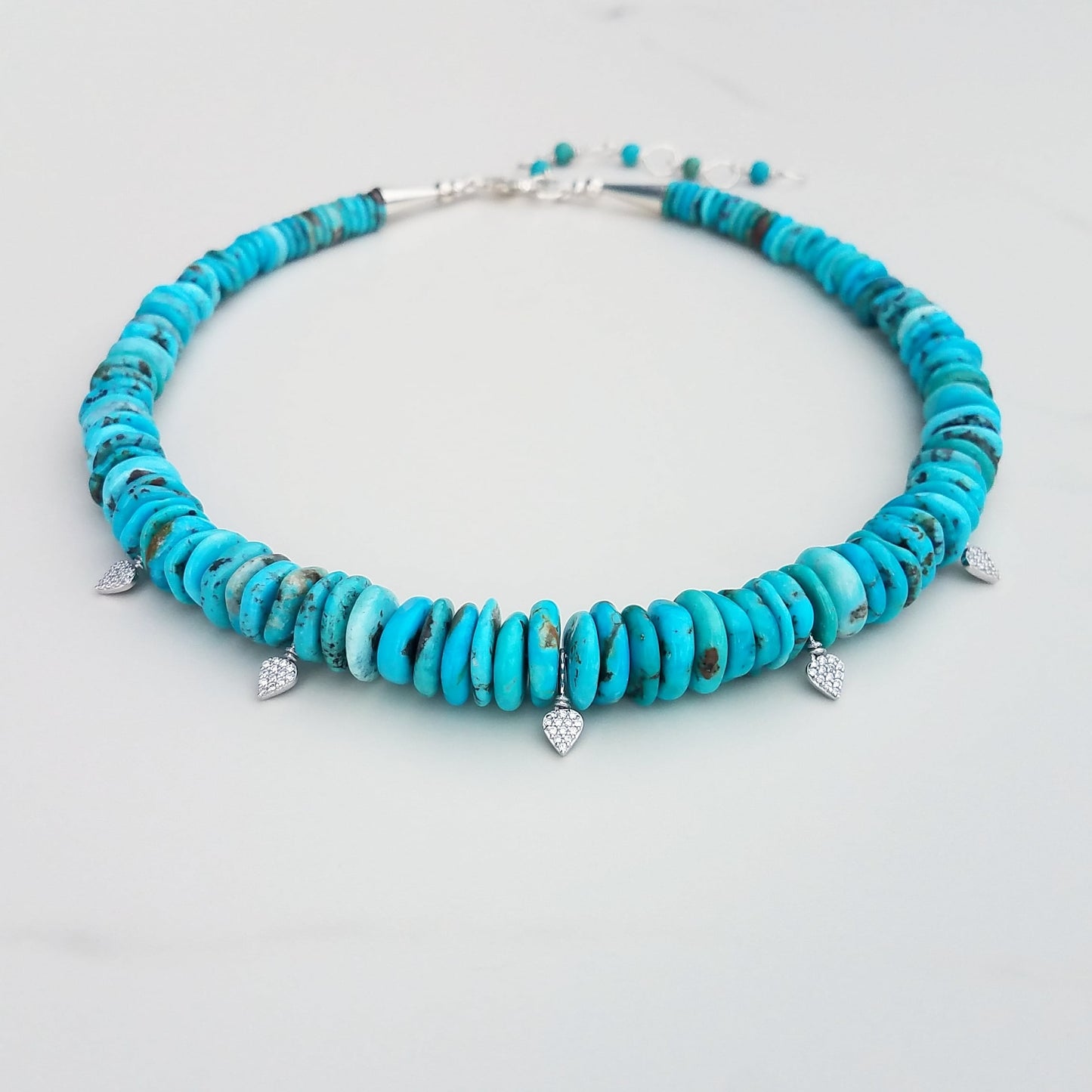 Turquoise Disc Necklace