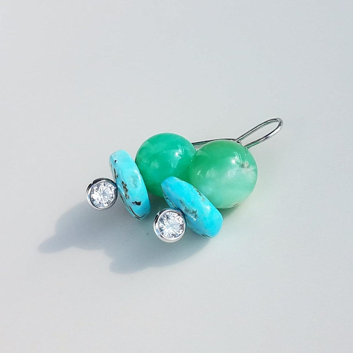 Chrysoprase Turquoise Earrings