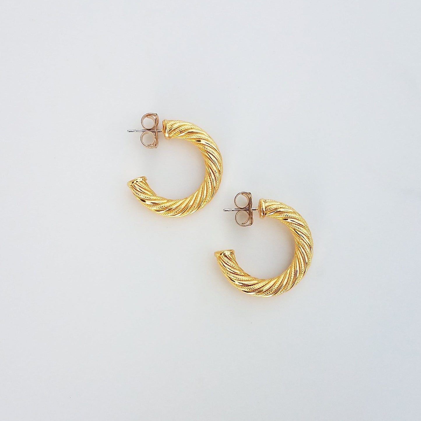 Vintage Hoop Pink Opal Tassel Earrings