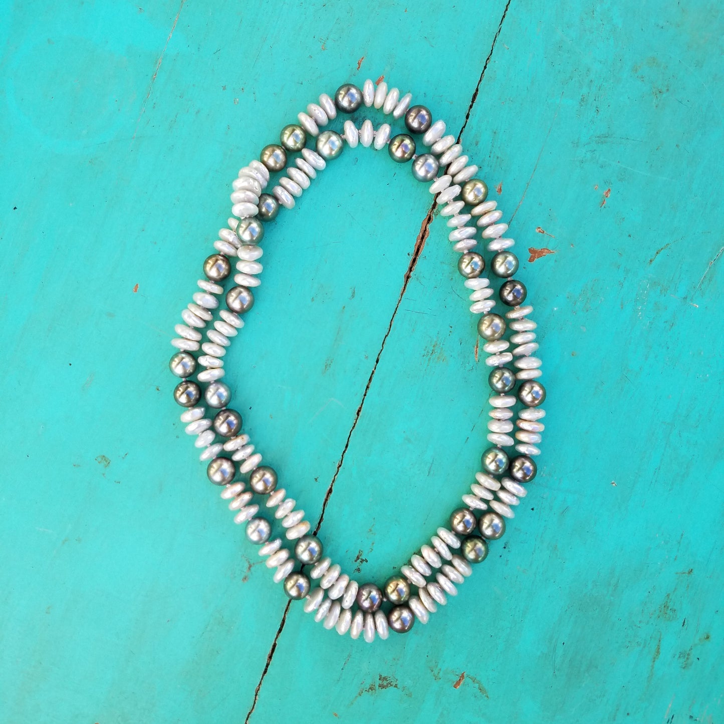 Tahitian & Fresh Water Pearl Helix Necklace