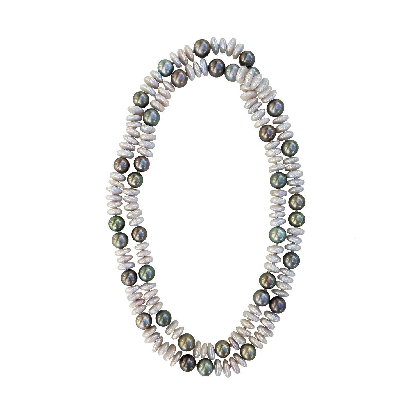 Tahitian & Fresh Water Pearl Helix Necklace