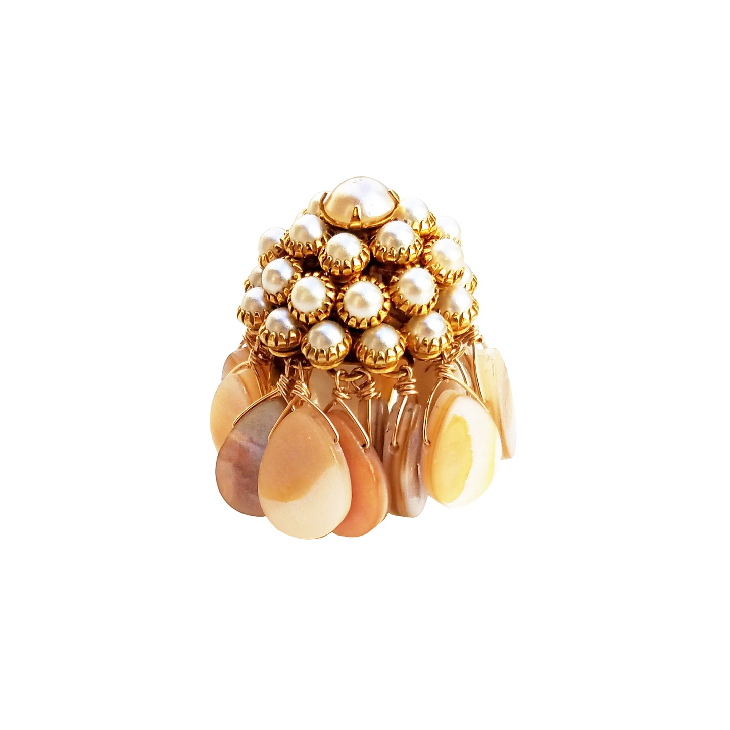 Vintage Pearl & Shell Ring