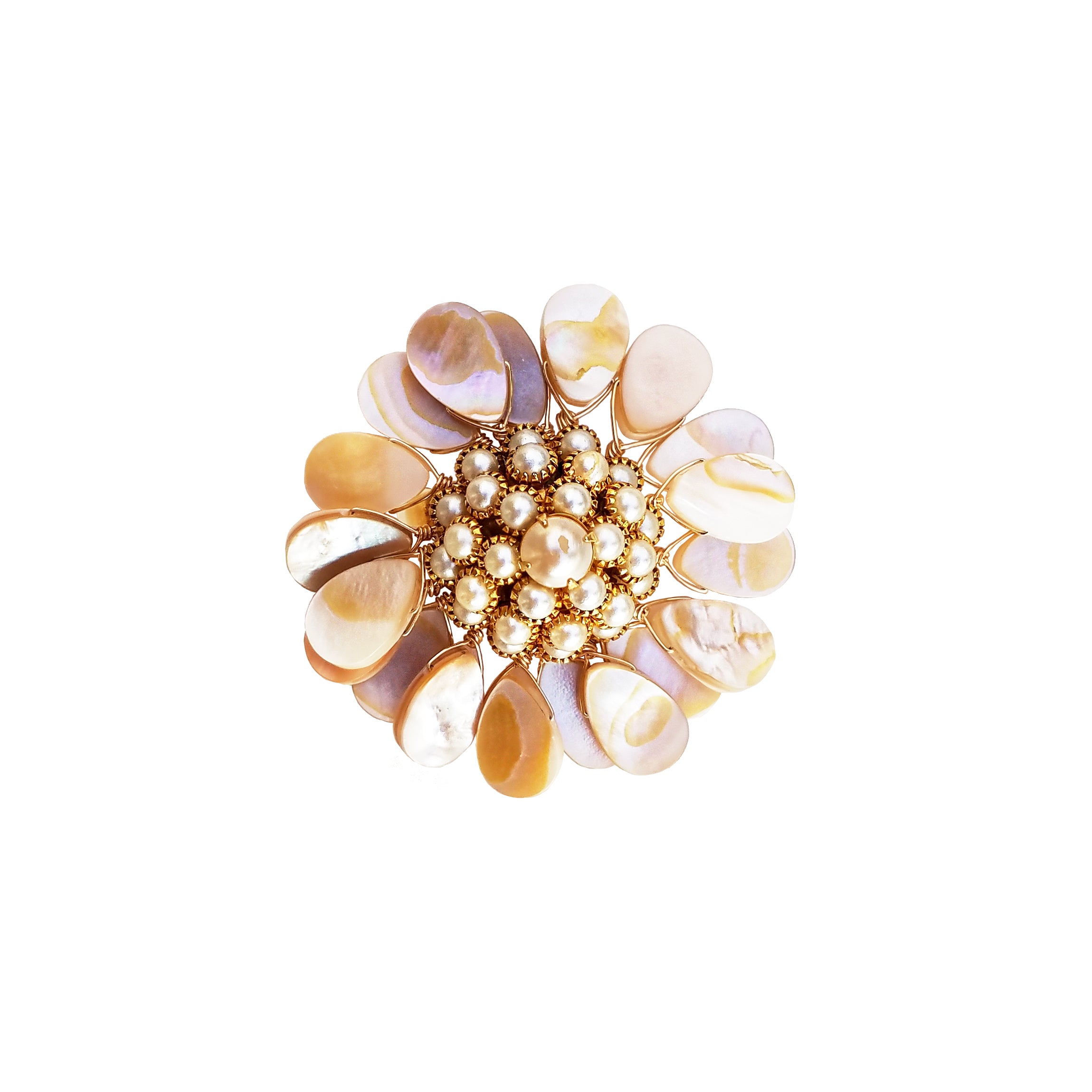 Vintage Pearl & Shell Ring – Lola Florence Jewelry Hawaii