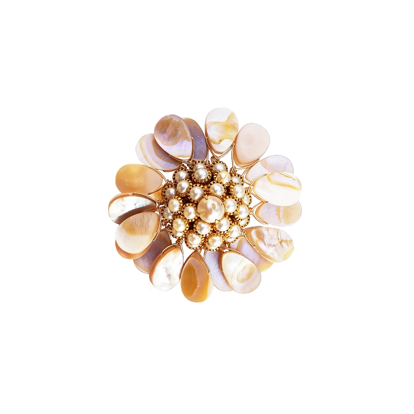 Vintage Pearl & Shell Ring