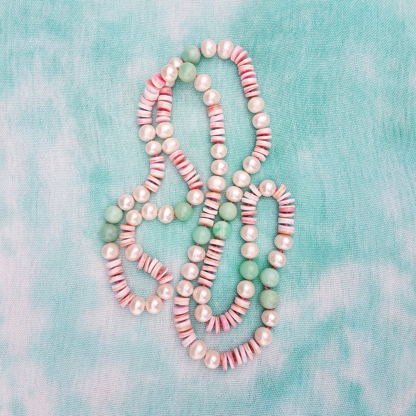 Conch Shell, Chrysoprase, & Pearl Helix