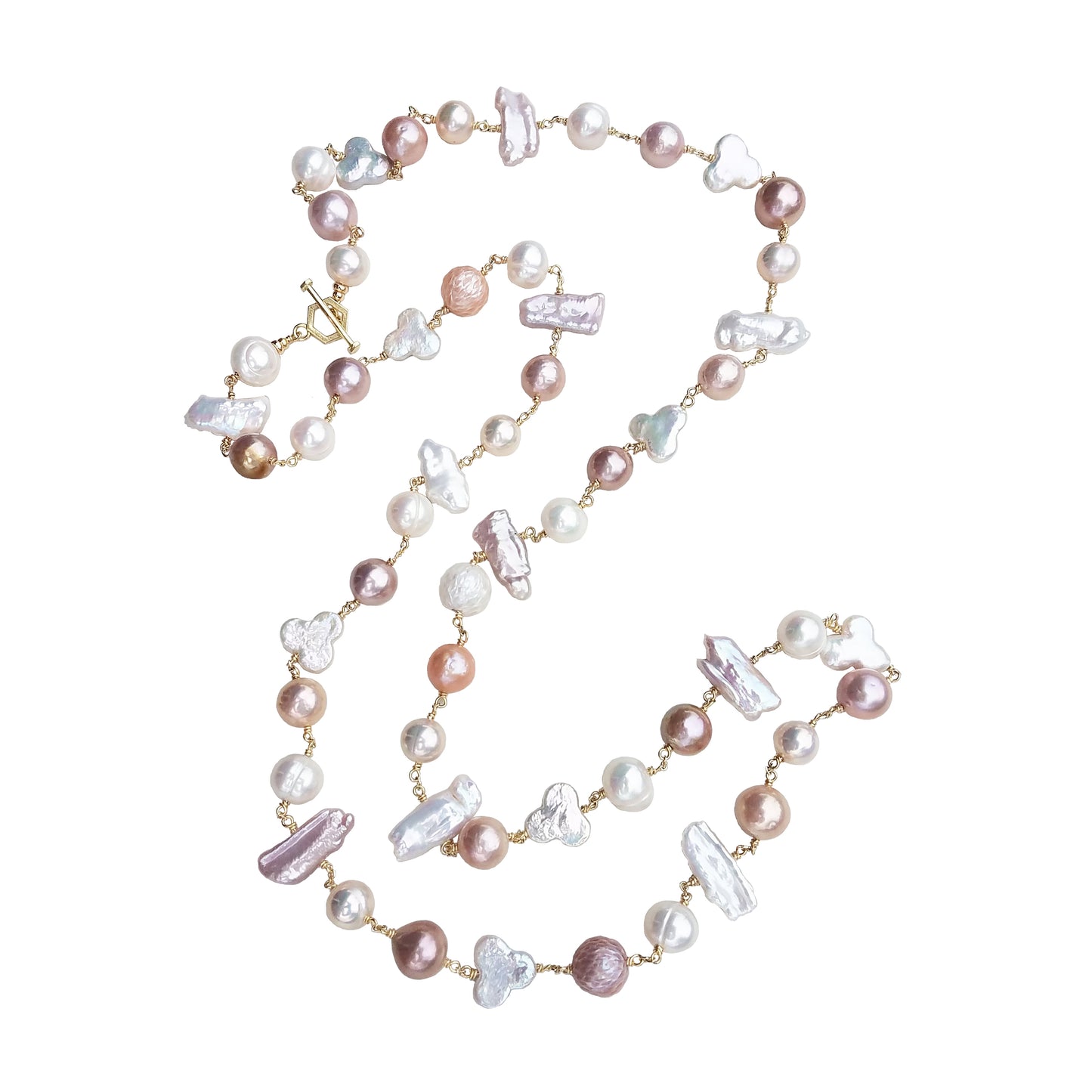 Fresh Water Pearl Mix 18k Necklace
