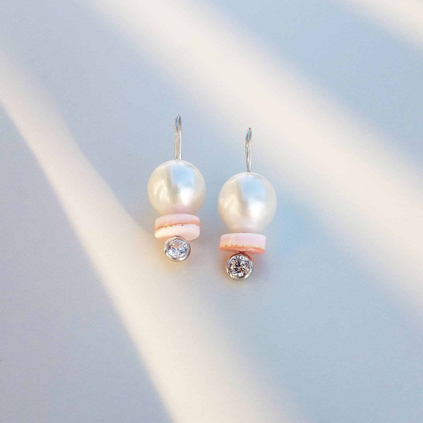 Australian Pearl & Conch Shell Earrings