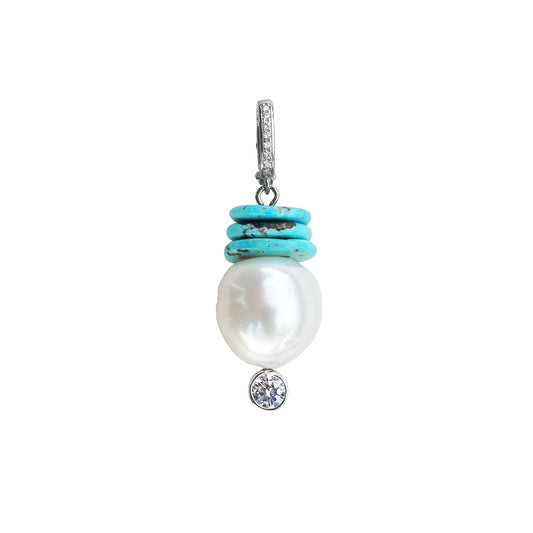Australian Pearl & Turquoise Charm