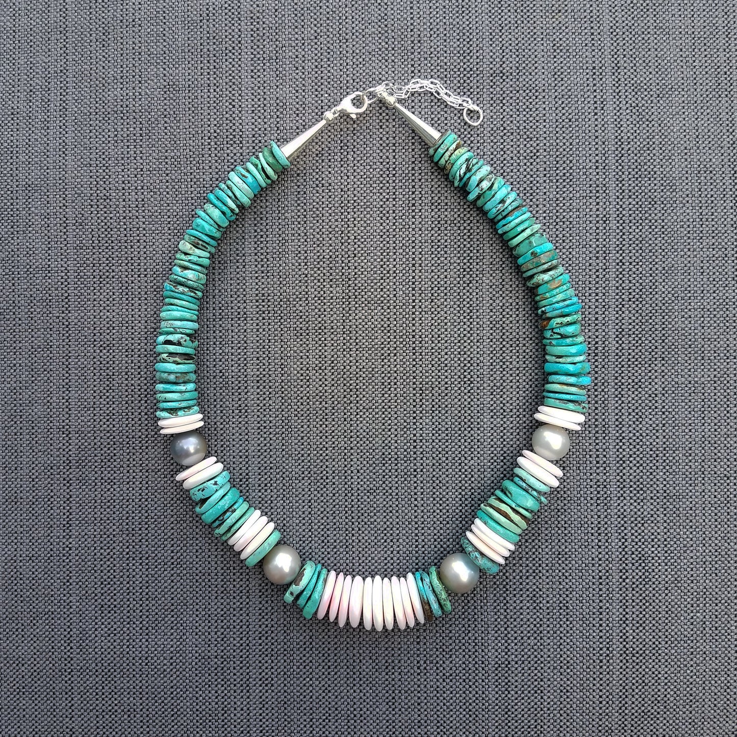 Turquoise & Shell Necklace – Lola Florence Jewelry Hawaii
