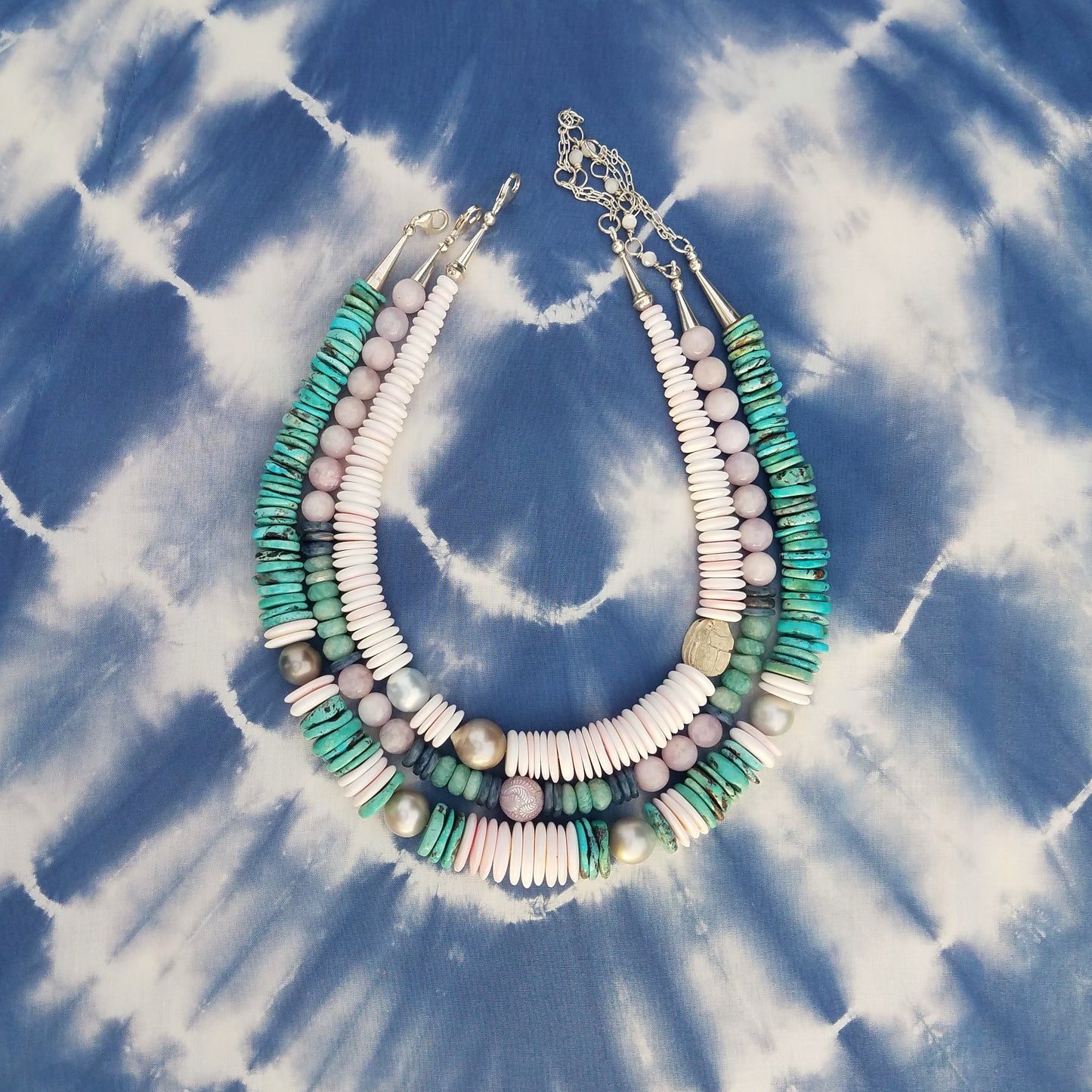 Turquoise & Conch Shell Necklace